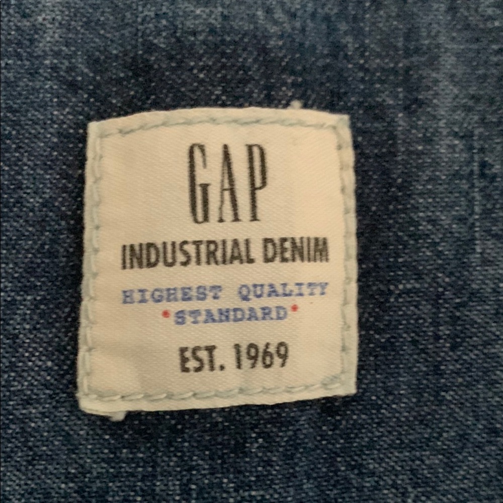 GAP - NWT - X-Small - Blue Denim OVERALLS - INDUSTRIAL DENIM - Vintage - Picture 7 of 12